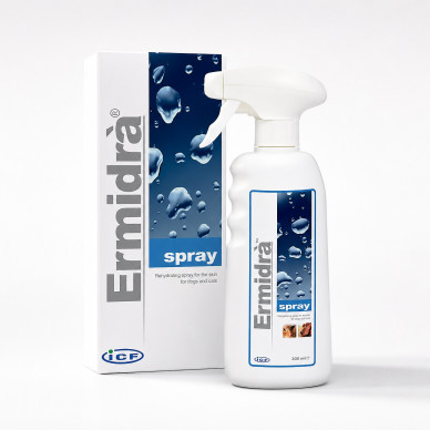 ICF Ermidra Spray, 300 ml – soluție dermatologică hidratantă pentru câini și pisici